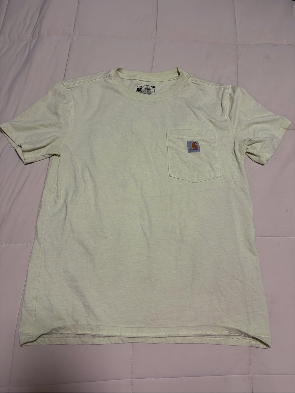 Carhartt Light Yellow Pocket Tee - Short Sleeve Crew